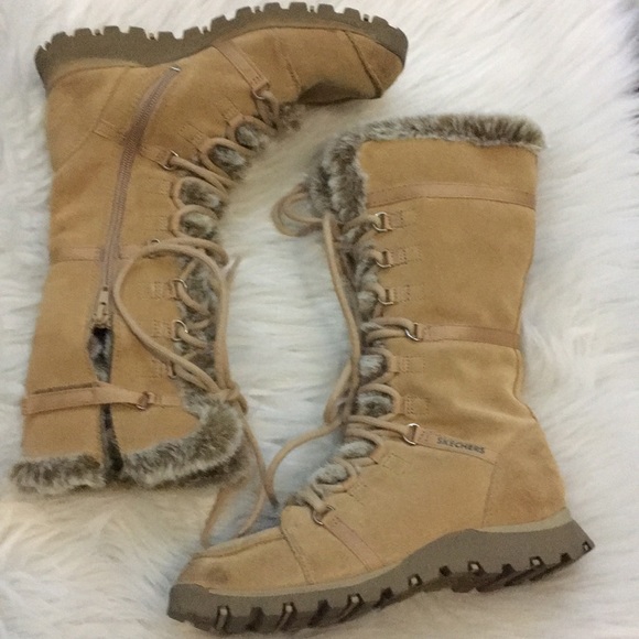 skechers fuzzy boots